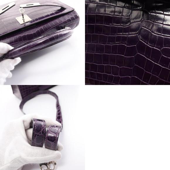 Hermes Hermes Kelly 28 Amethyst Handbag Purple Leather Handbag - Picture 10 of 10
